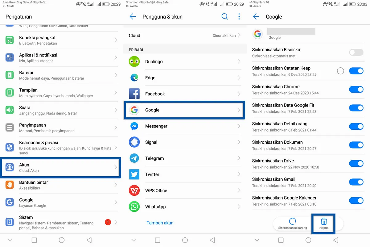 Cara Logout Akun Google HP Android