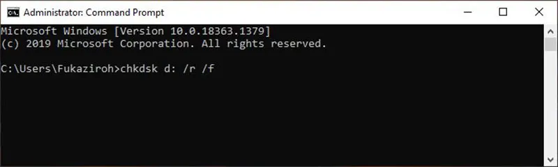 Menjalankan CHKDSK Windows