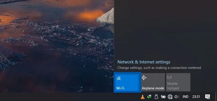 Pastikan WiFi sudah ON