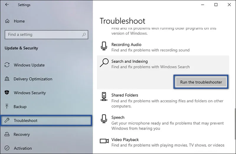 Search & Index Troubleshooting