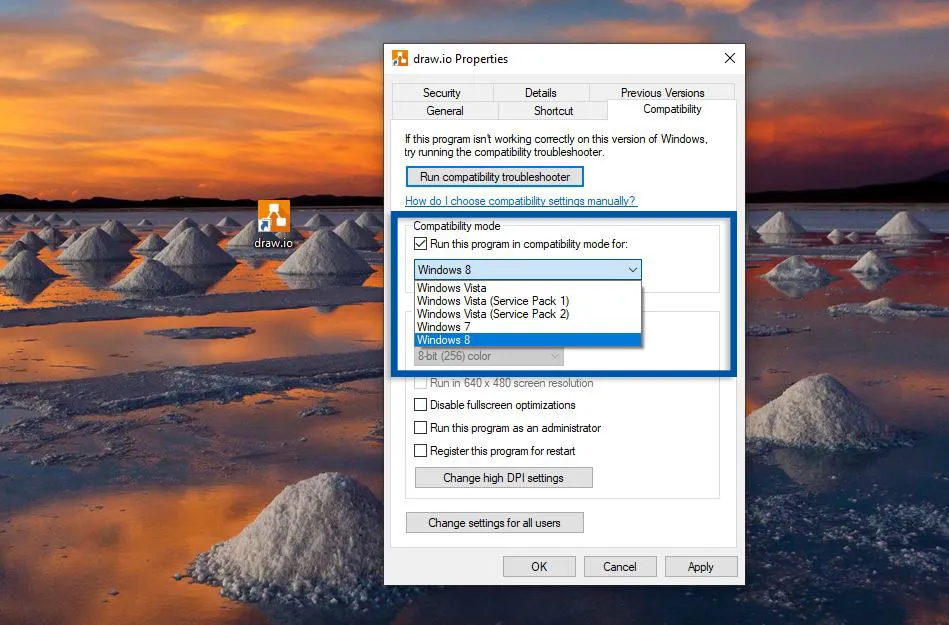 Ubah Compatibility Program Windows