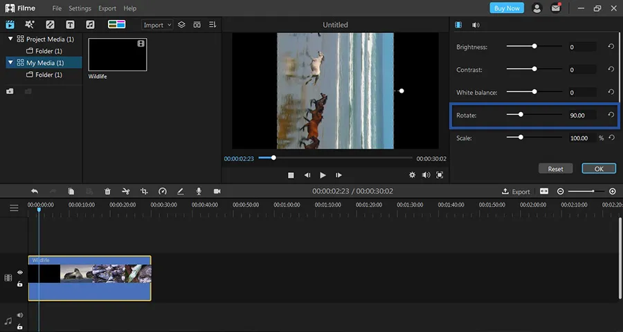 Mengatur Rotasi Video Filme