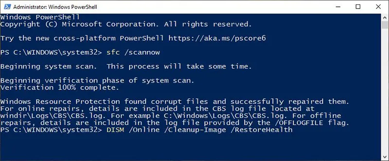 Menjalankan SFC & DISM
