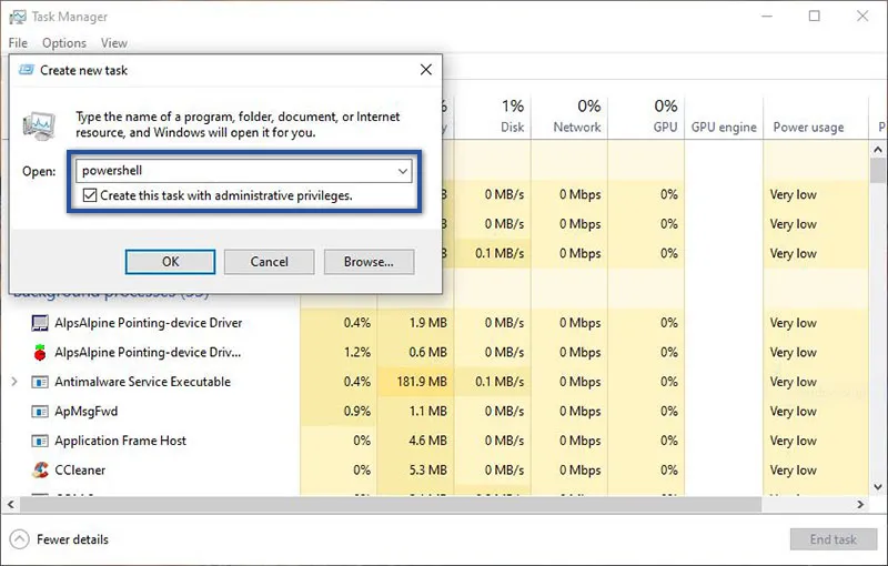 Menjalankan Windows Powershell