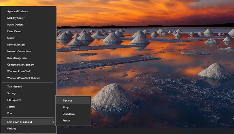 Sign Out Akun Windows