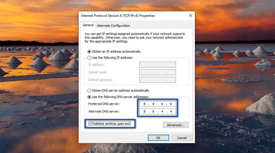 Mengubah Alamat DNS Server