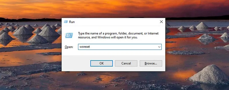 Reset Windows Store Cache