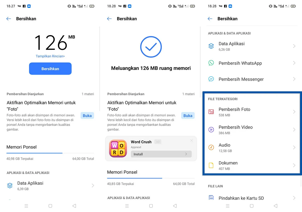 Hapus File Berkas dan Media Realme