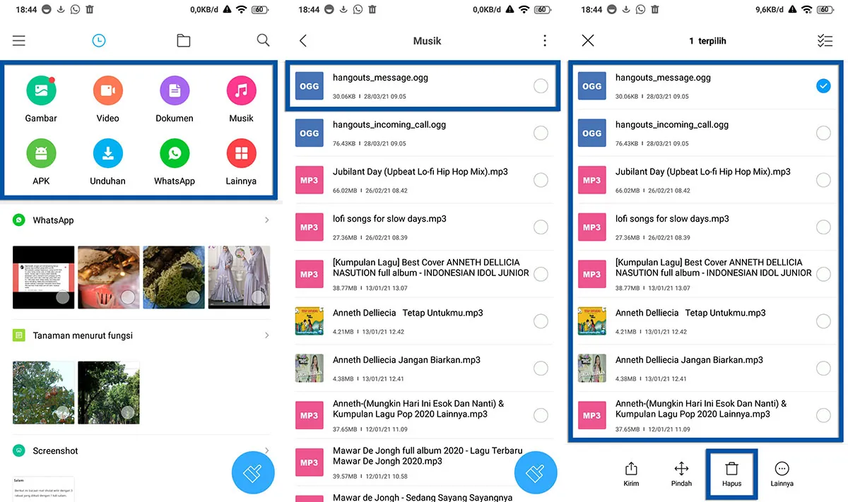 Hapus File Manager Android