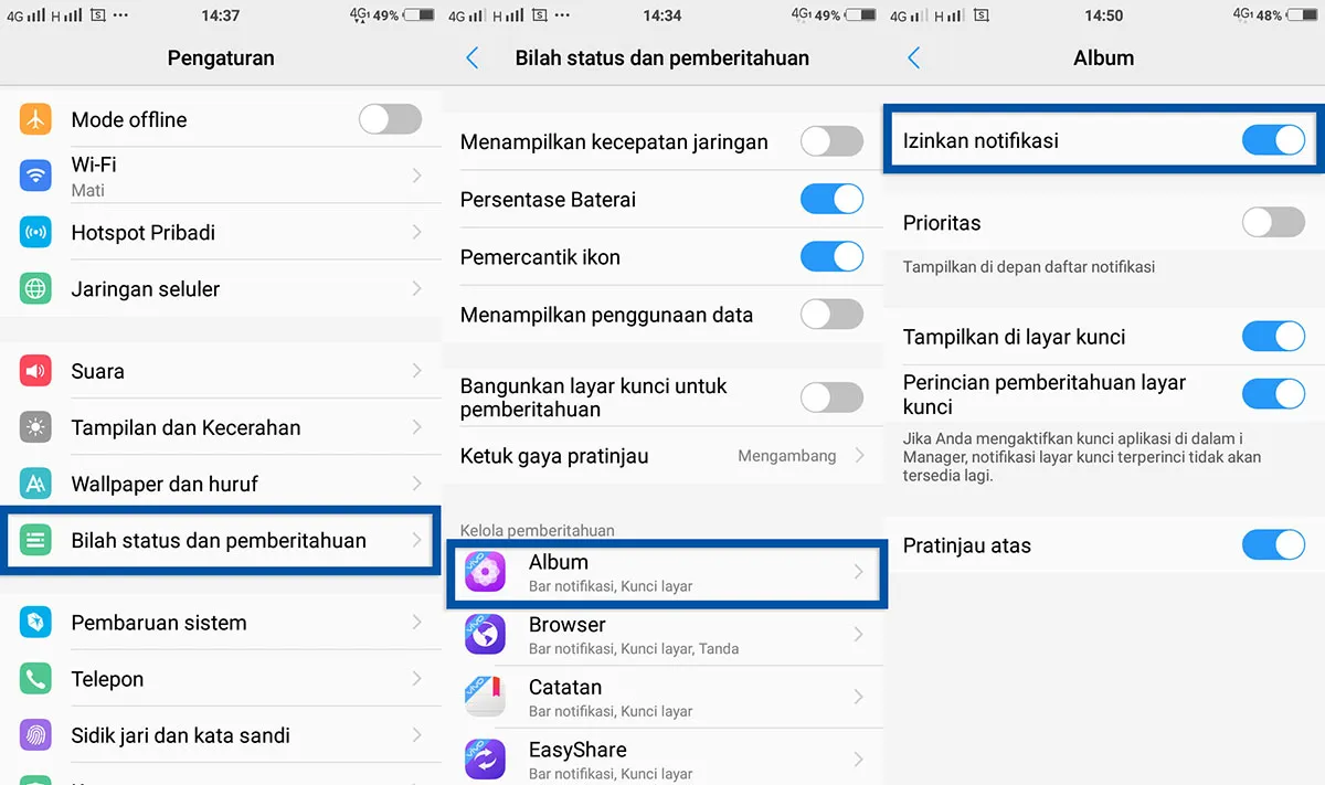 Matikan Notifikasi Aplikasi VIVO