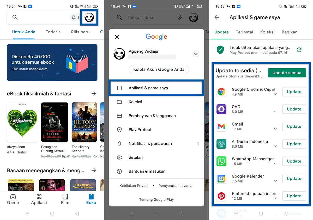 Update Aplikasi Terinstall Realme