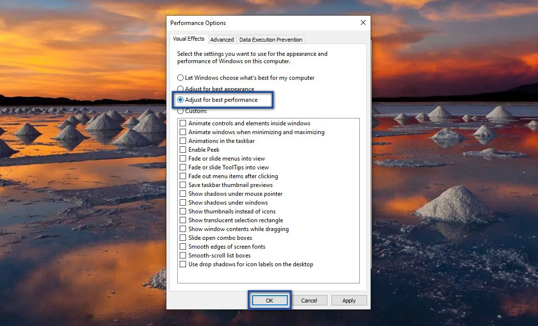Visual Efek Windows 10