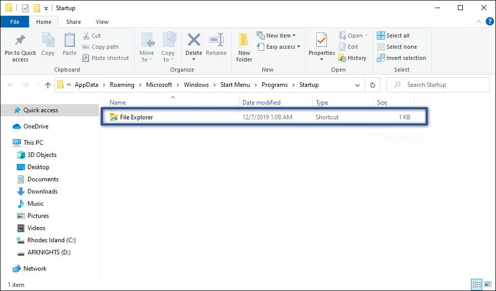 Menghapus Program di Folder Startup