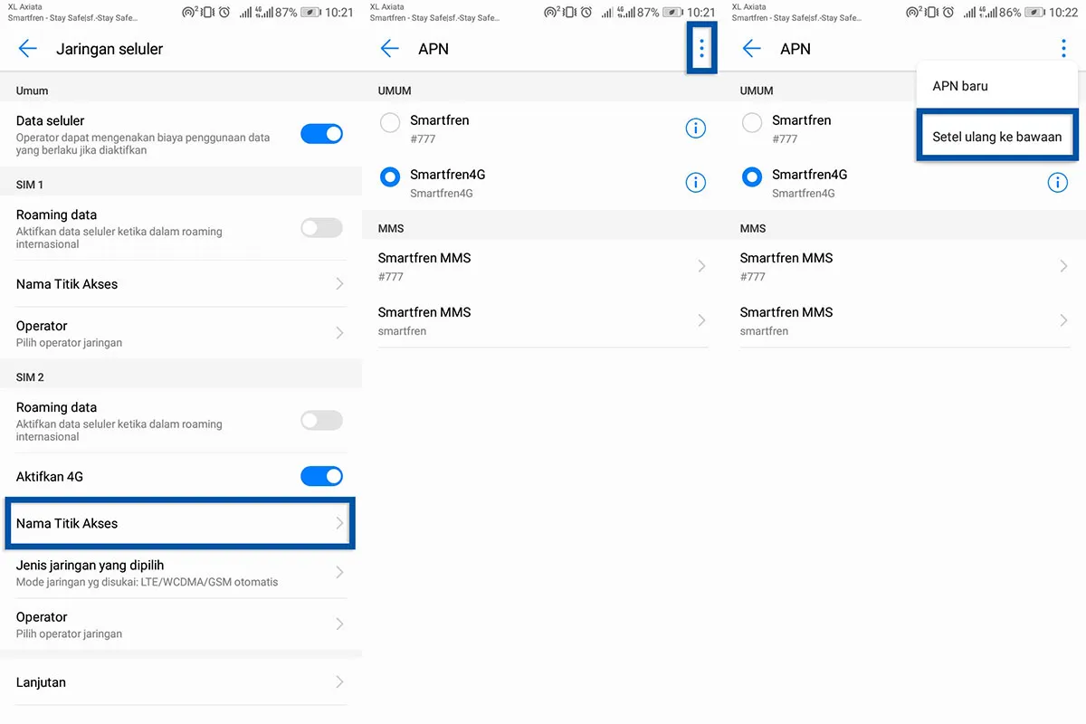 Setel Ulang APN Android