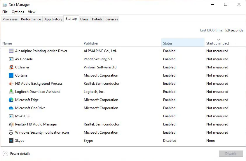 Startup Task Manager