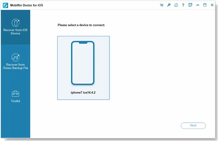 1 Buka Software MobiKin Doctor for iOS