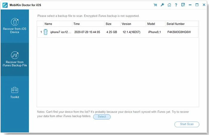 1. Buka program MobiKin Doctor for iOS