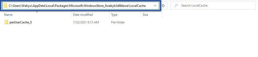 LocalCache Microsoft Store