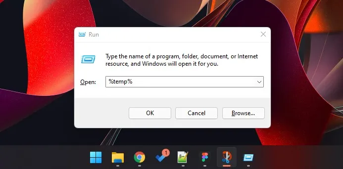 1 Akses run temp Windows 11