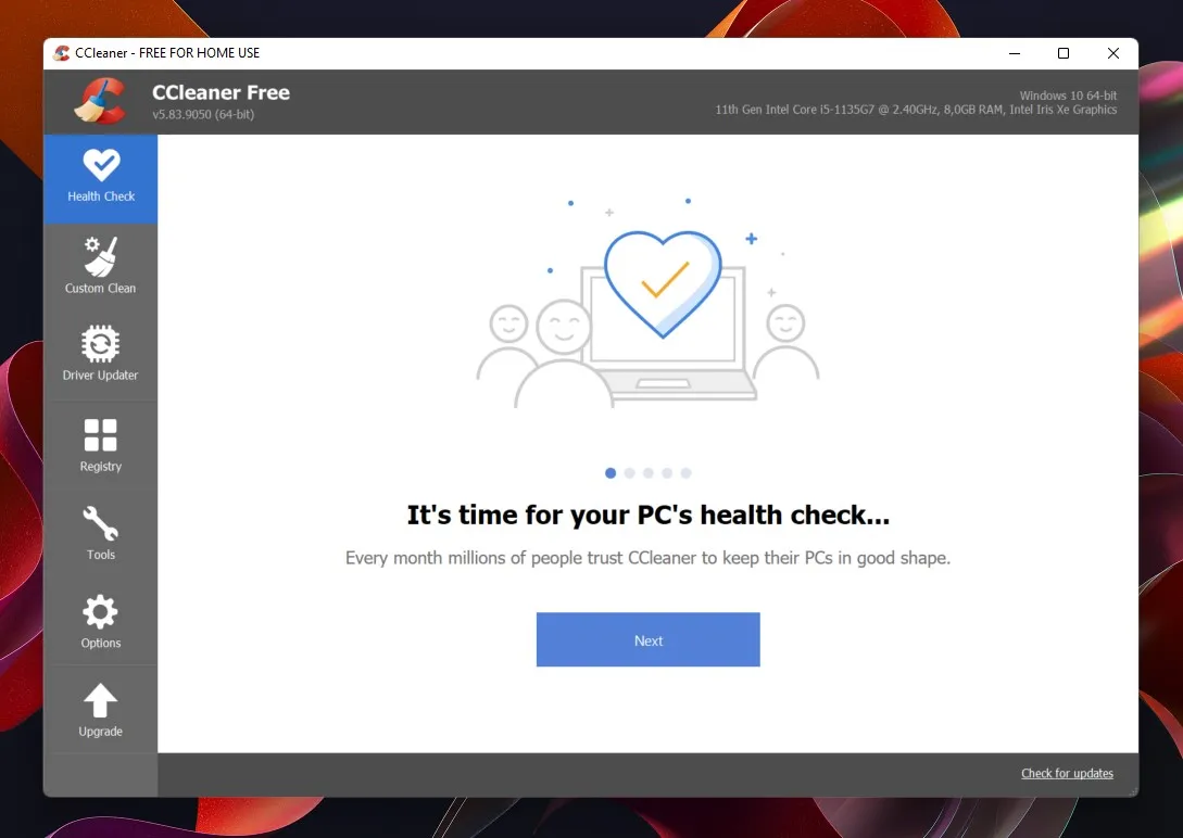 1 Buka CCleaner Windows 11