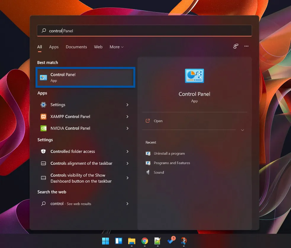 1 Buka Control Panel Windows 11