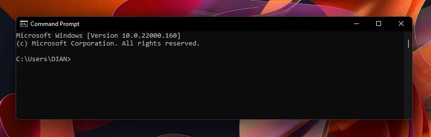 2 Antarmuka Command Prompt Windows 11