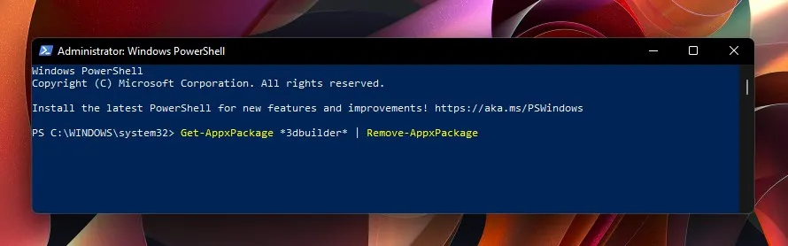 3 Masukkan Perintah menghapus aplikasi