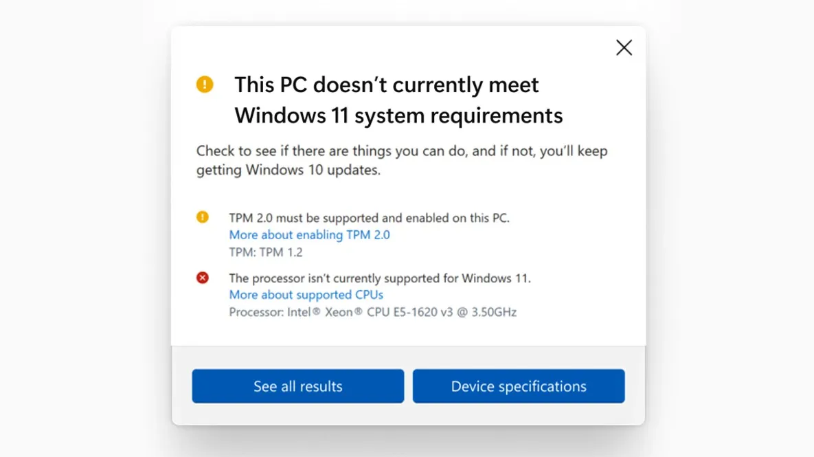 PC Health Check Update