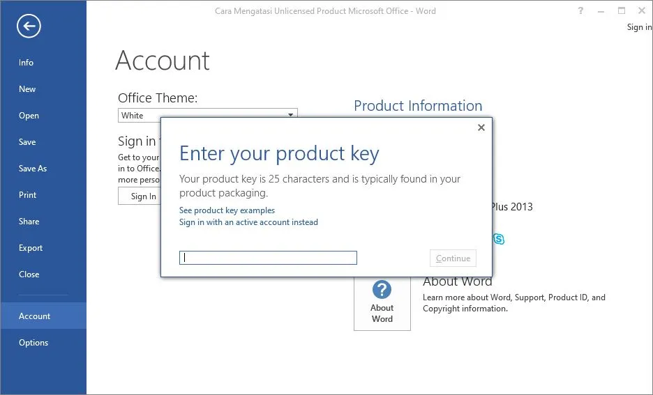 Product Key Microsoft Office