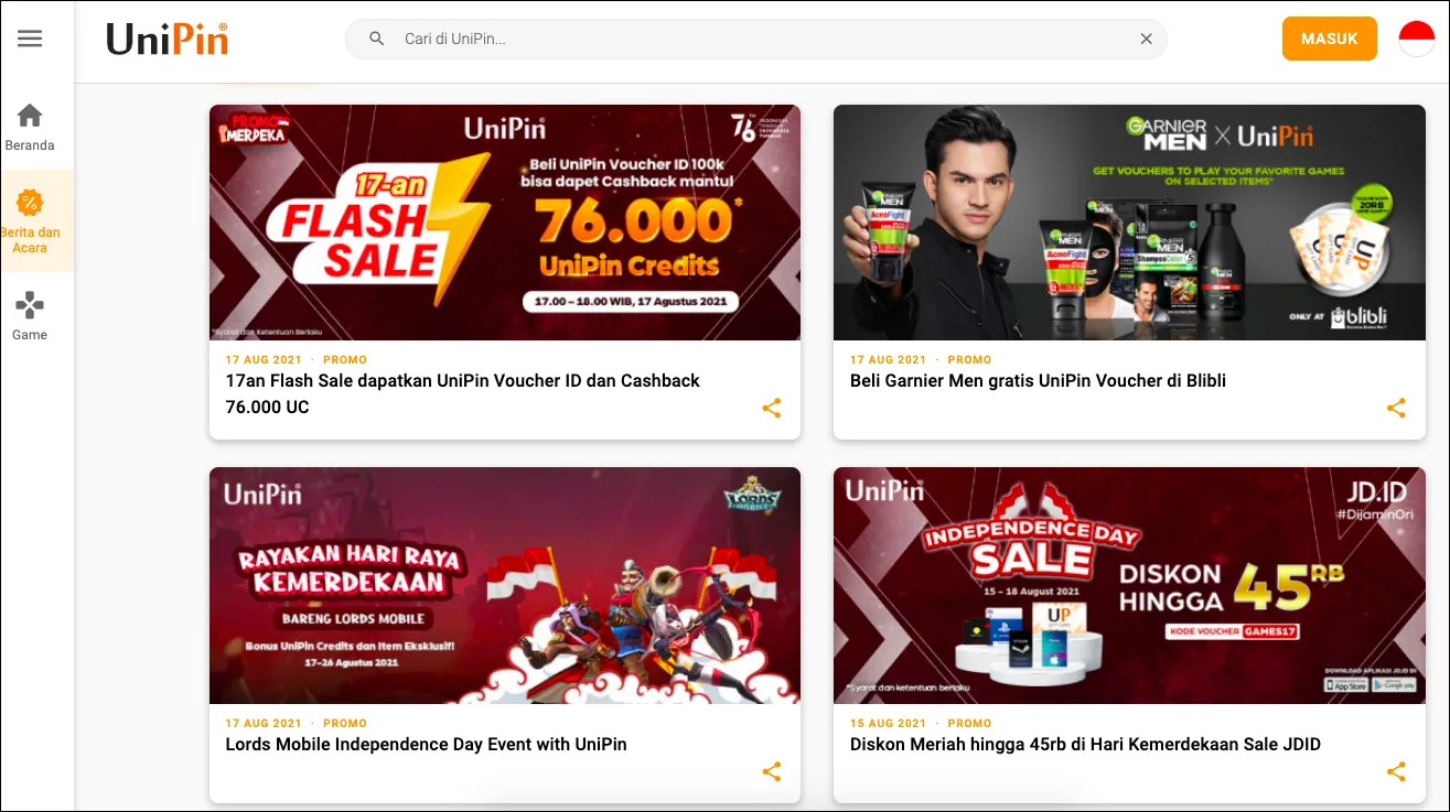 Promo Terbaru UniPin