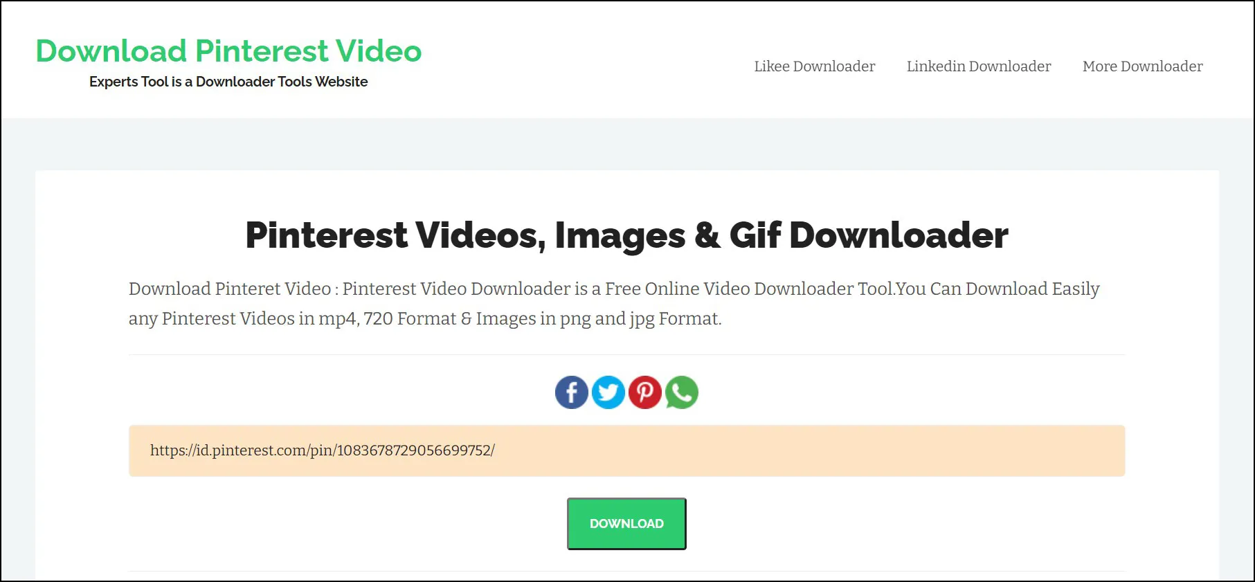 1 Buka halaman Download Pinterest Video