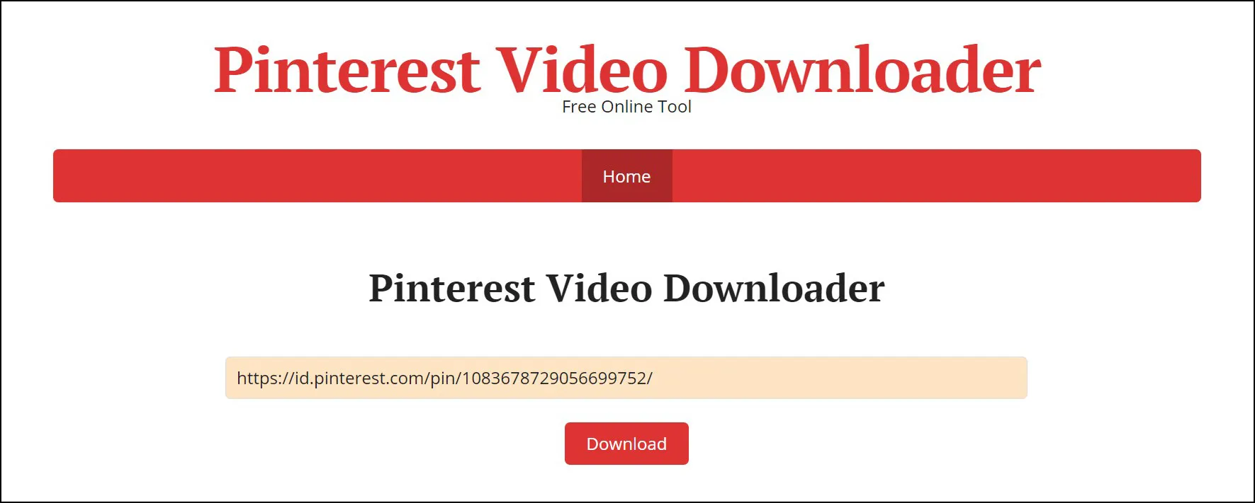1 Buka halaman Pinterest Video Downloader