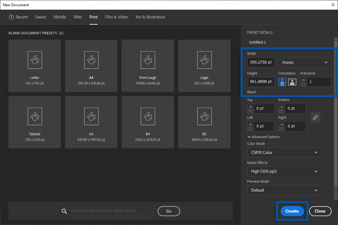 2 Atur ukuran kertas A5 Adobe Illustrator