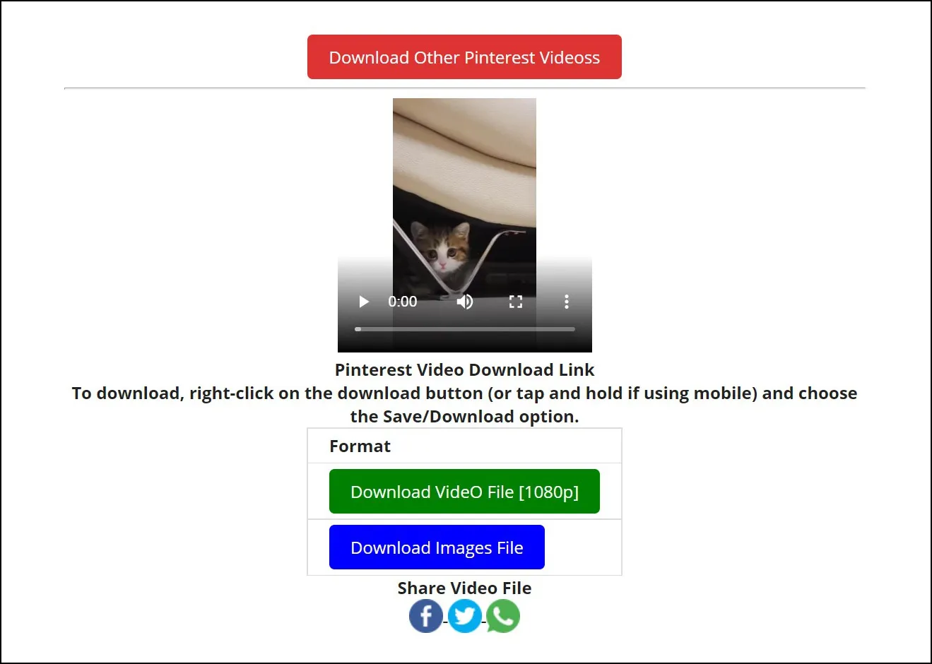 2 Download video Pinterest 1080p HD