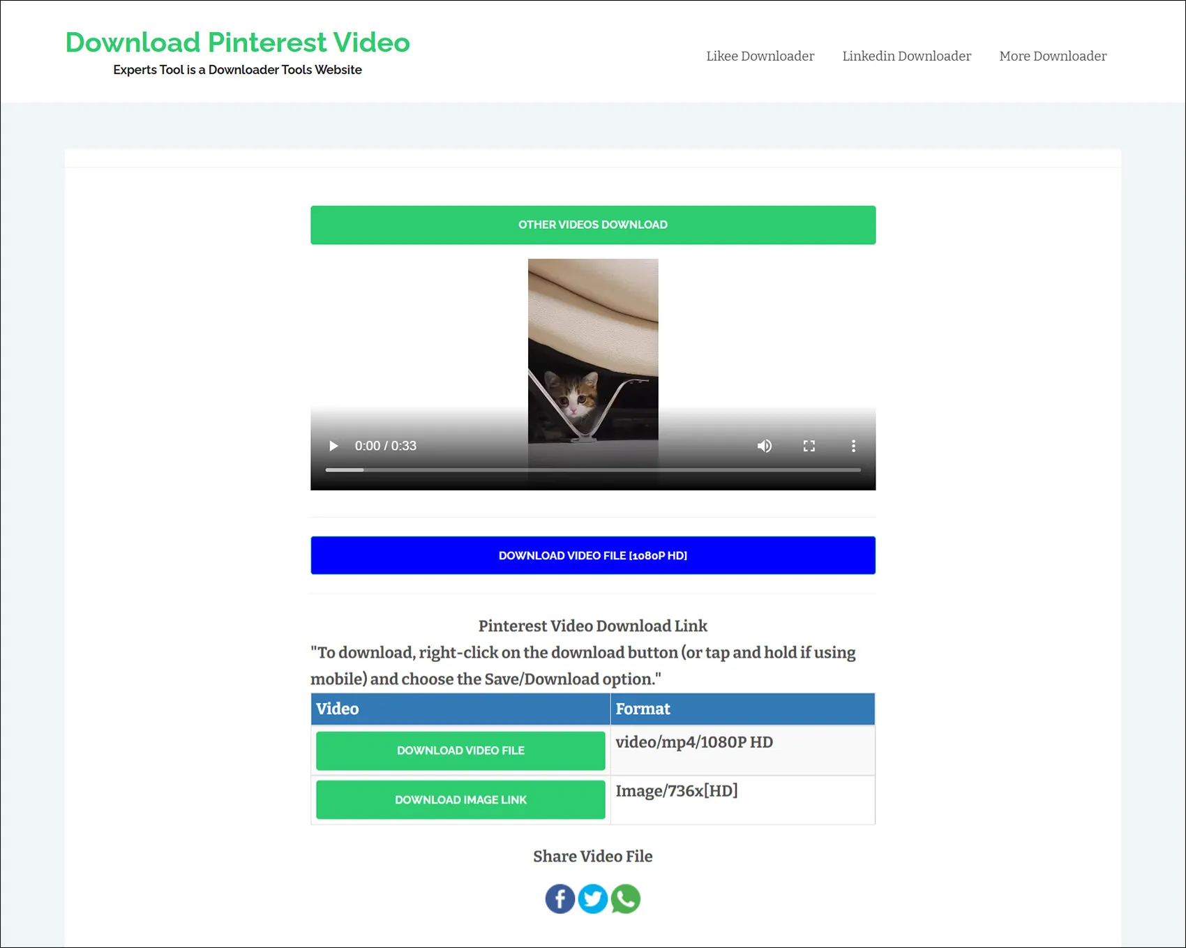 2 Download video Pinterest 736p HD