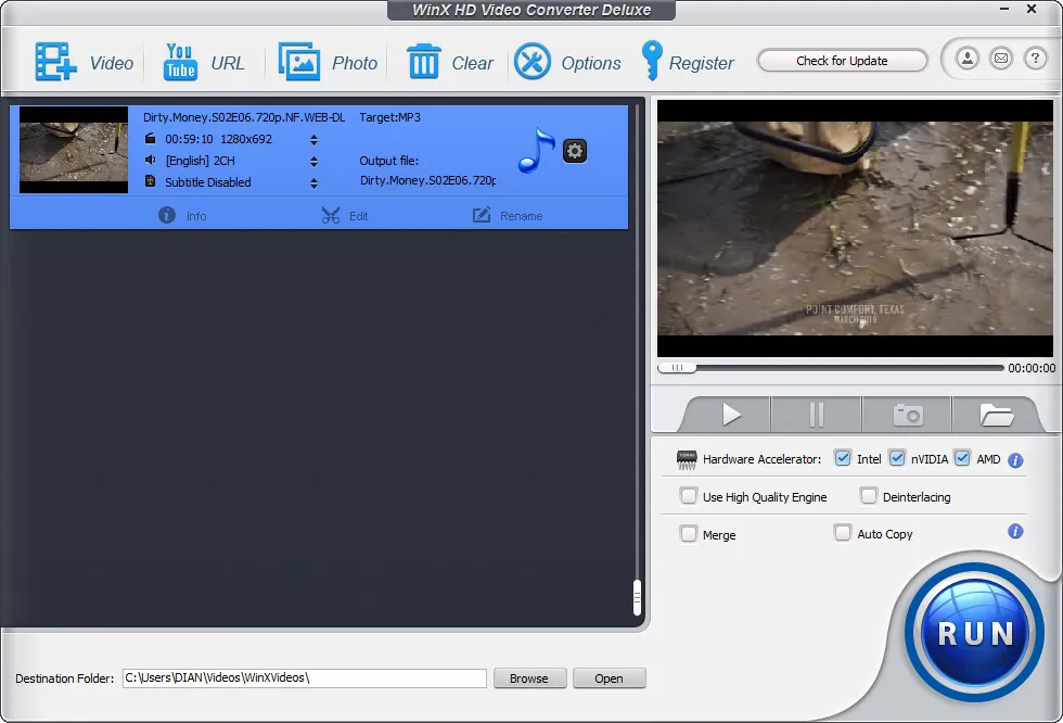 3 Klik RUN untuk menjalankan konversi