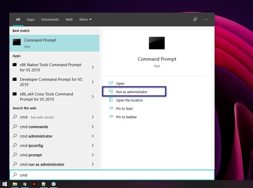 Akses Command Prompt