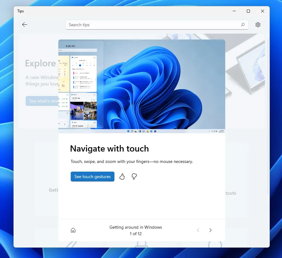 Aplikasi Tips Windows 11