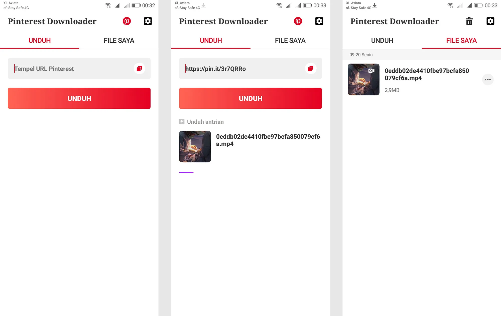 Pengunduh video Pinterest