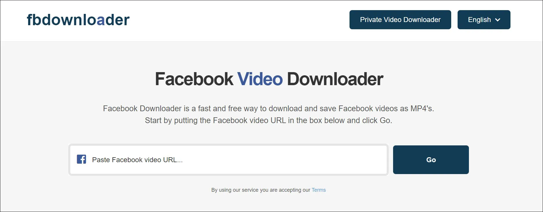 1 Buka situs FB Downloader terlebih dahulu