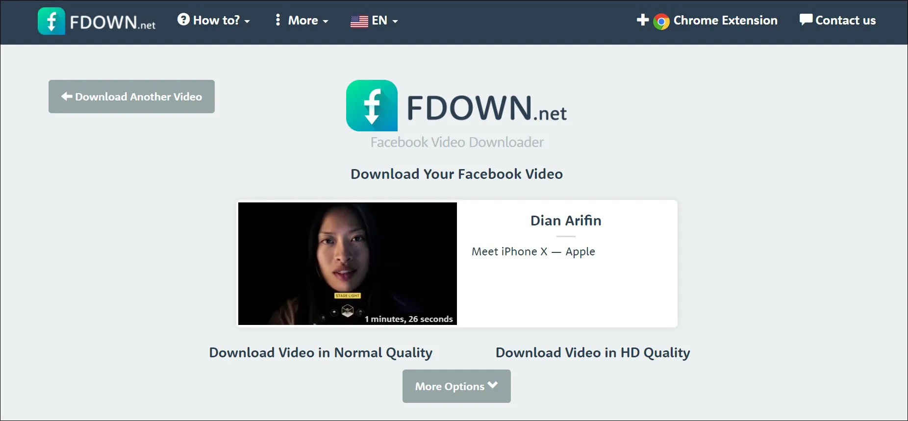 2 Unduh video dari FBDown