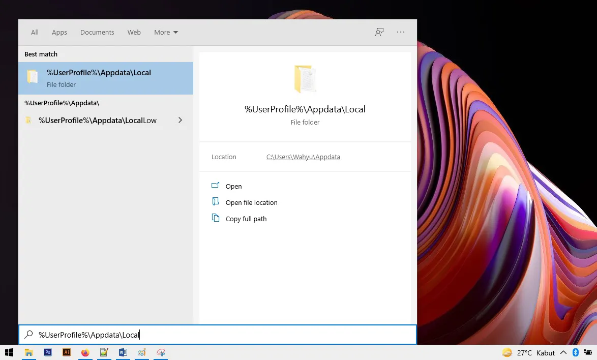 Akses File IconCache