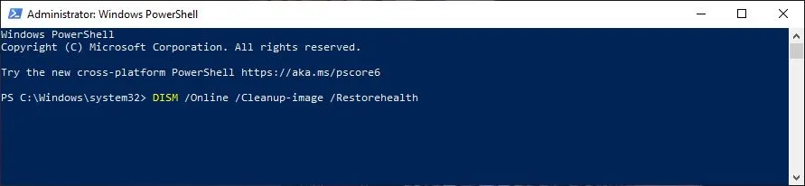 DISM Tool PowerShell