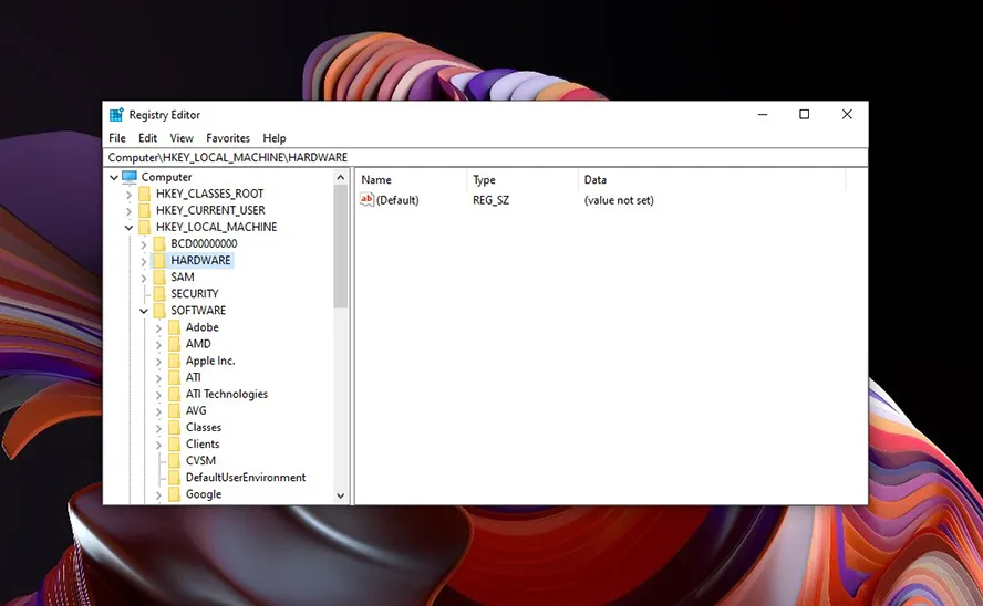 Fungsi Registry Editor