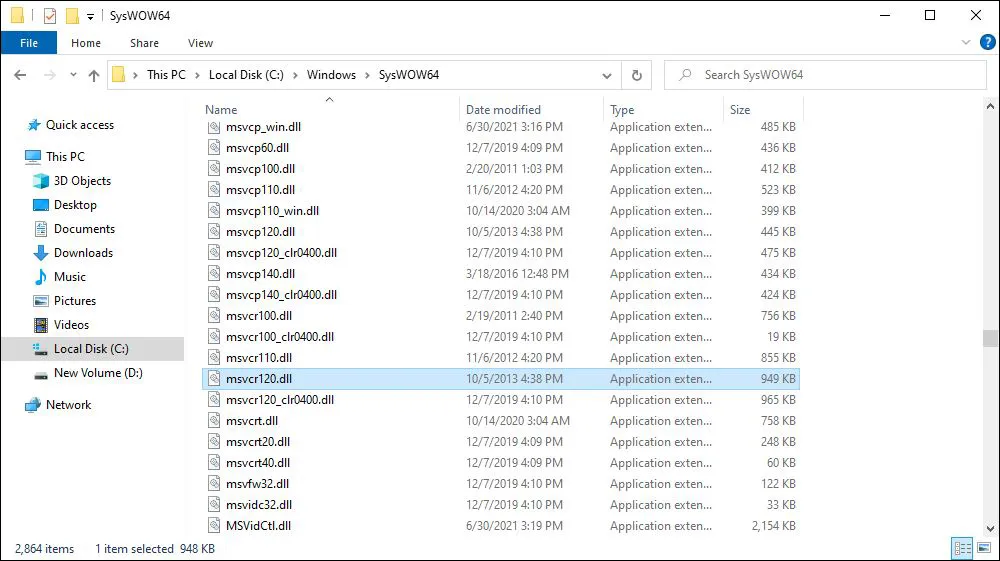 Lokasi File DLL Windows