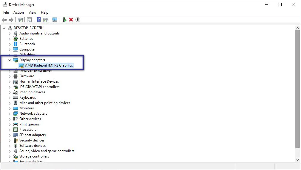 Memastikan Driver Display