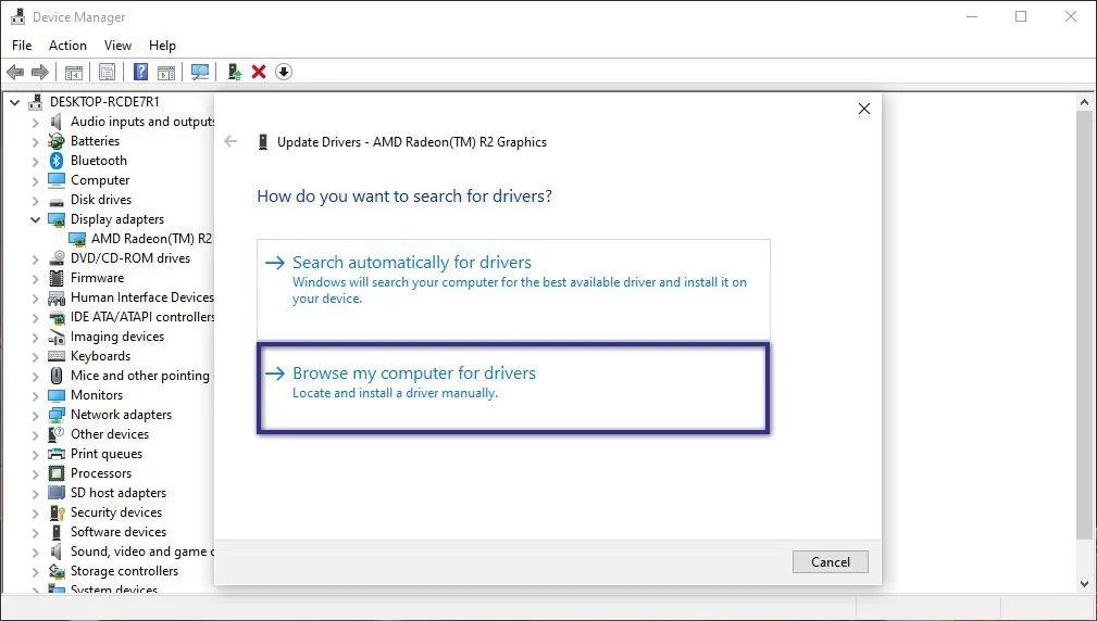 Opsi Update Driver AMD