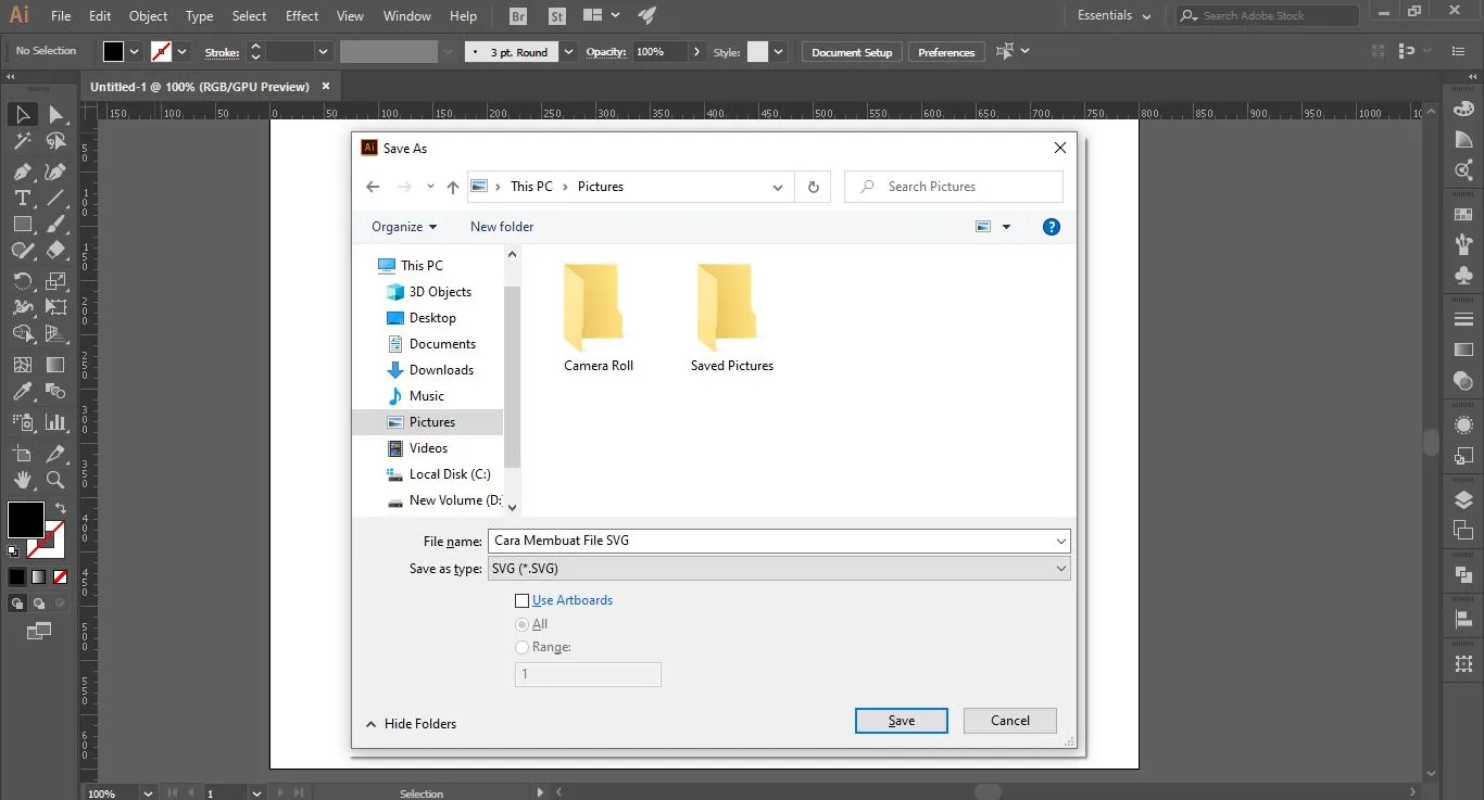 Membuat File SVG di Illustartor