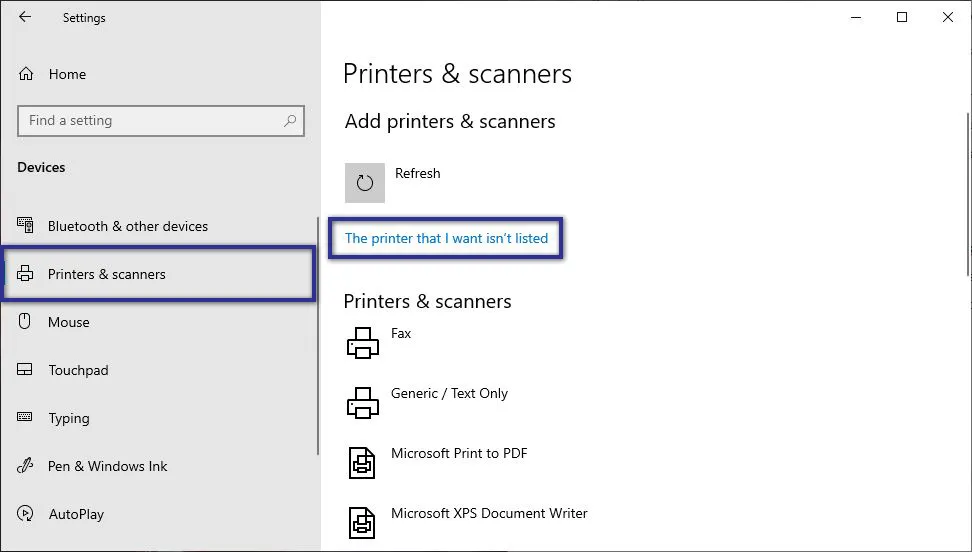 Menambahkan Device Printer