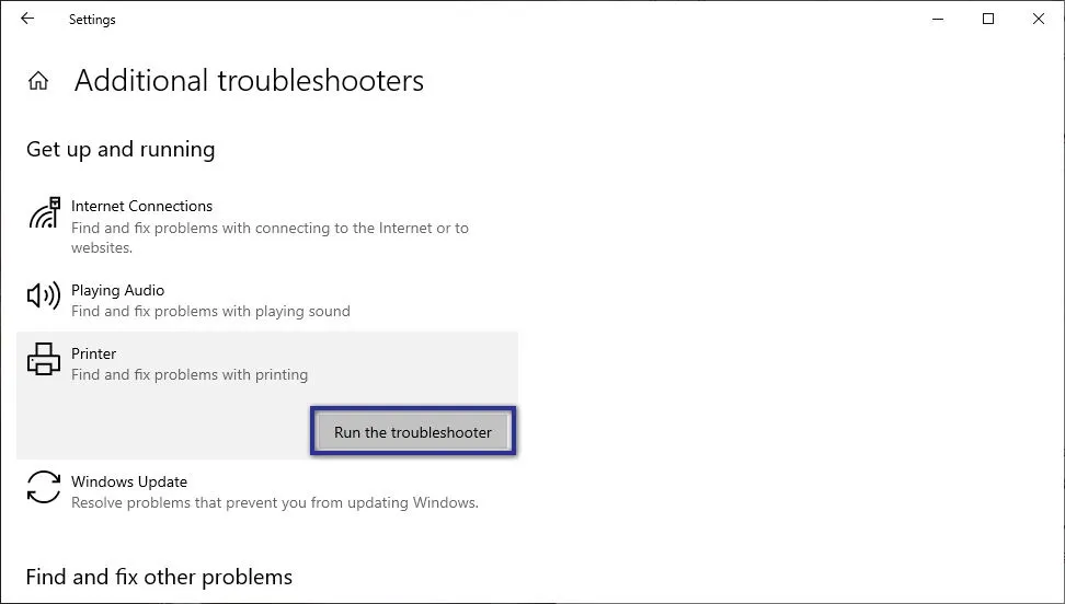Printer Troubleshooter